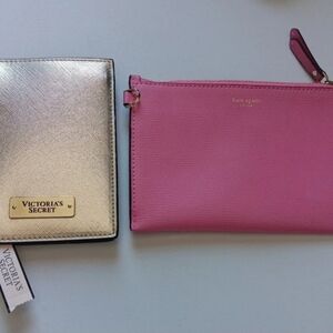 Victoria's Secret Passport Holder Wallet NWT And Kate Spade Zipper Wristlet.